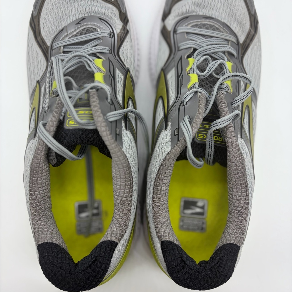 Brooks Ghost 8 Running Shoes, Gray & Lime‎ Green, Men's Size 13 - Picture 6 of 8